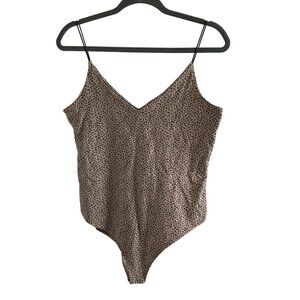 Gaze animal print Sleeveless  bodysuit size Large